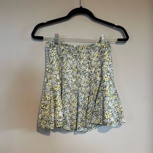 Lined Floral Skirt